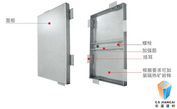 石紋鋁單板結(jié)構(gòu)圖